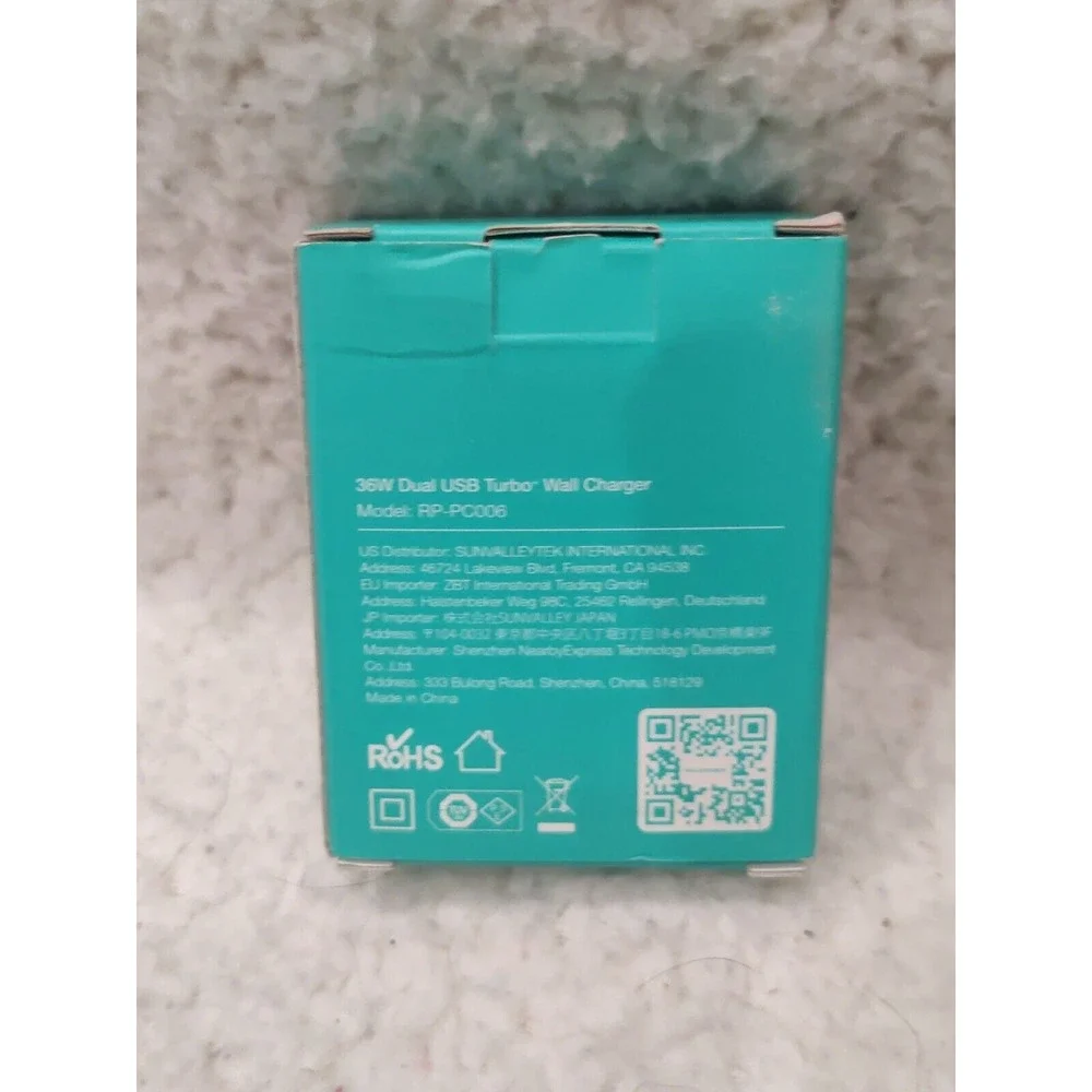 RAVPower 30W Quick Charge‎ 3.0 Wall Charger Dual USB Plug RP-PC006